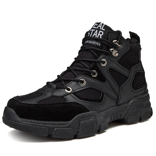 UPUPER Fashion Men Military Boots Outdoor Warm Snow Boots Anti-skid Winter Sneakers Men Shoes Safety Shoes Zapatos De Hombre