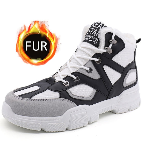 UPUPER Fashion Men Military Boots Outdoor Warm Snow Boots Anti-skid Winter Sneakers Men Shoes Safety Shoes Zapatos De Hombre