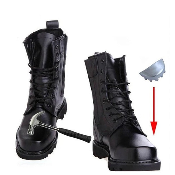Steel Toe Boots Winter Men Military Leather Boots Combat Bot Infantry Tactical Boots Askeri Bot Army Bots Work Men Safety Shoes