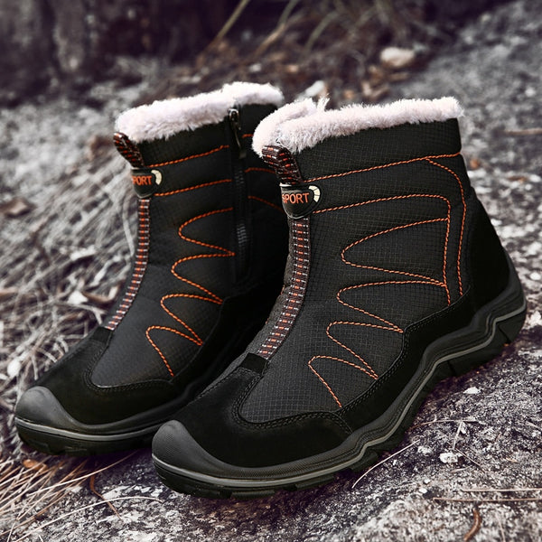 Snow Boots for Men Plush Waterproof Slip Men Boots Platform Thick Resistant Winter Shoes Plus Size 38-46 Warmest Winter Shoes